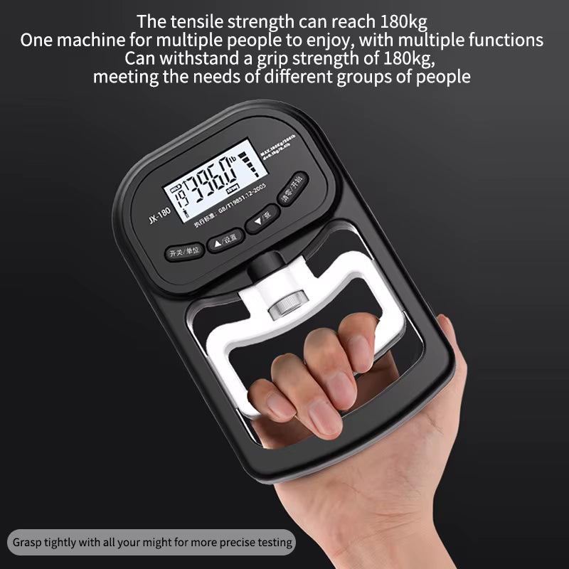 180Kg/396Lb Grip Strength Meter for Men and Women Tester Digital Hand Dynamometer Training USB LCD Screen Strength Training