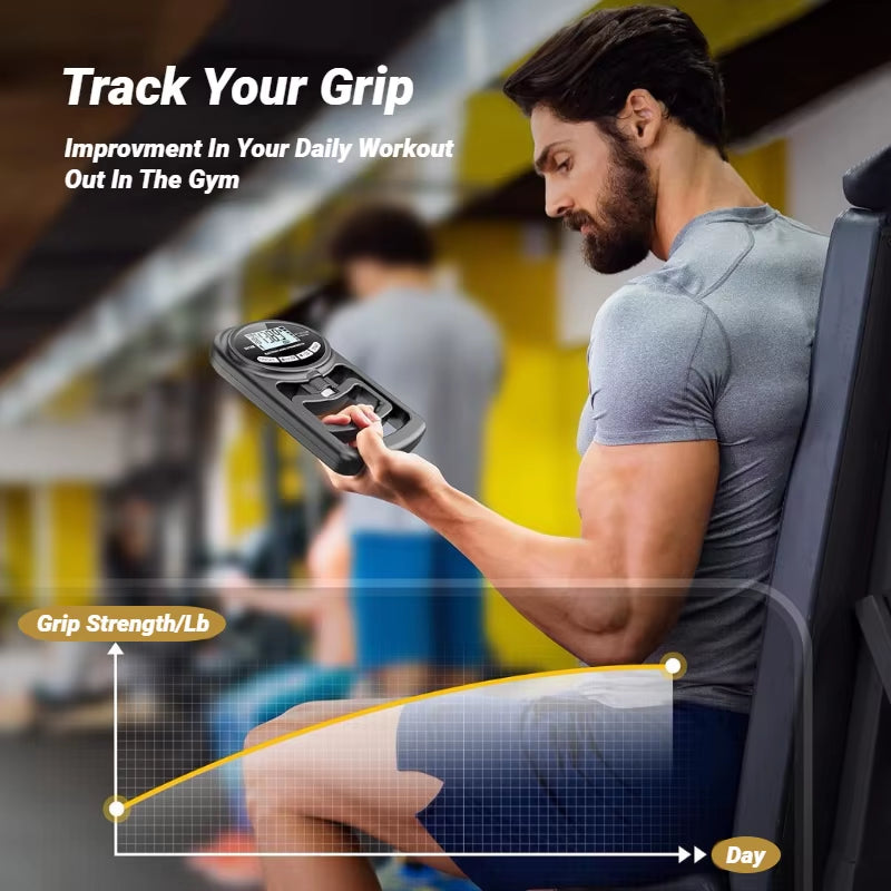 180Kg/396Lb Grip Strength Meter for Men and Women Tester Digital Hand Dynamometer Training USB LCD Screen Strength Training