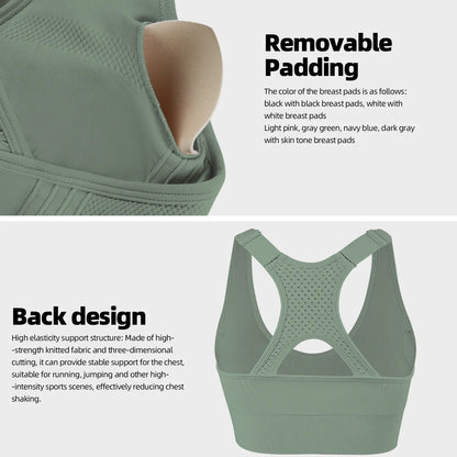 CHRLEISURE 3PCS Seamless Bra High Support for Workout Padded Racerback Sport Adjustable Sports Bras for Women Seamless Bra